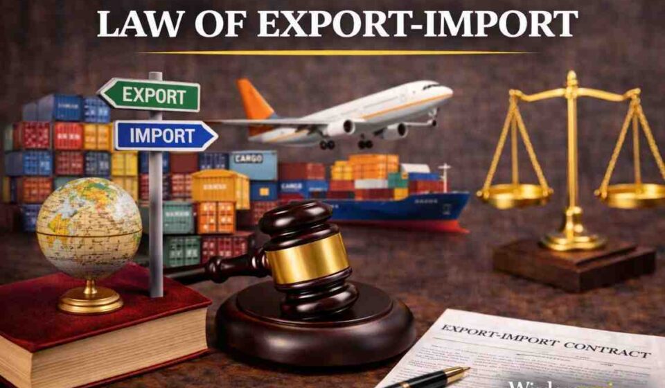 Legal framework of Import-Export laws in India covering FTDR Act and Customs Act.