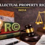 A conceptual image showing the balance between Intellectual Property symbols (Gavel and Scales) and Human Rights needs like medicine and books.