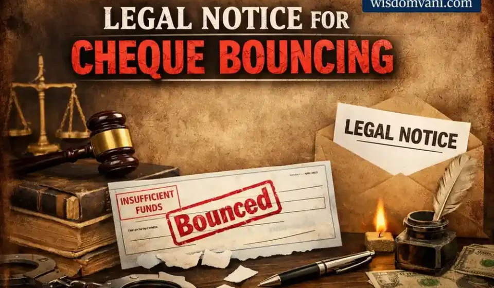 Legal Notice Format for Cheque Bounce under Section 138 NI Act