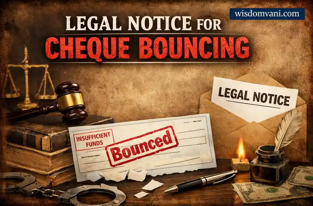 Legal Notice Format for Cheque Bounce under Section 138 NI Act