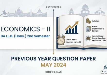 BA LLB 2nd Sem Economics-II Previous Year Question Paper May 2024 WisdomVani.