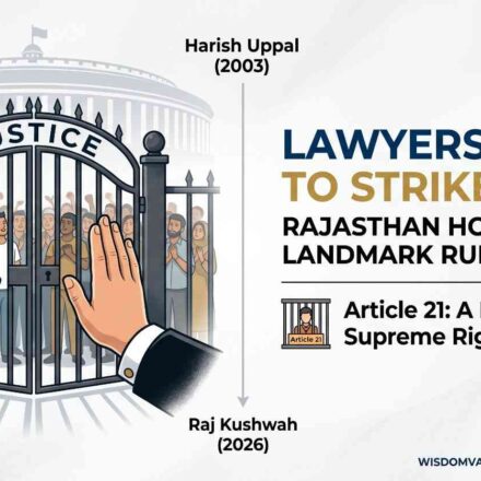 Lawyers’ Right to Strike in India: Rajasthan HC 2026 Ruling and Article 21 Rights of Litigants WisdomVani.