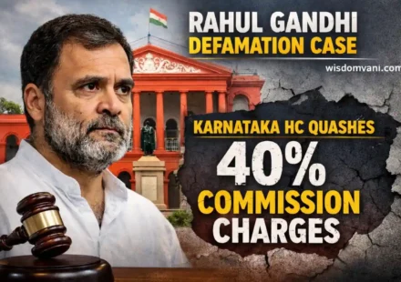 Rahul Gandhi Defamation Case: Karnataka High Court quashes 40 percent commission charges complaint WisdomVani.