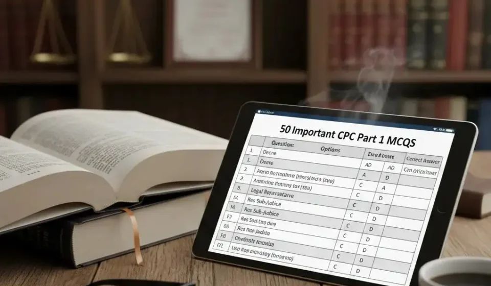 Practice 50 Important CPC MCQs for Judiciary Exam Preparation