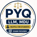 MDU LL.M. 1st Semester Constitutional Law of India Question Paper 2023 PYQ