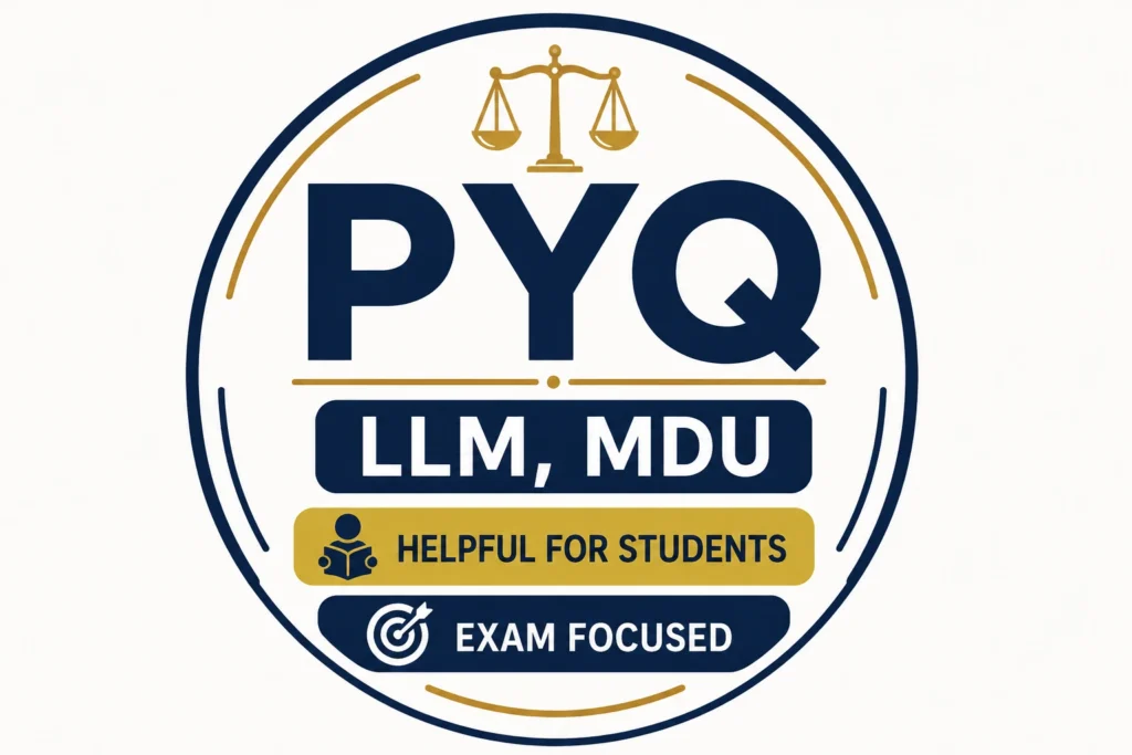 MDU LL.M. Jurisprudence PYQ Previous Year Question Paper
