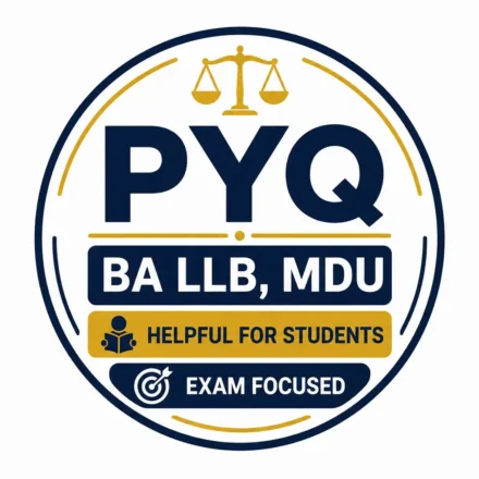 BA LLB MDU Previous Year Question Paper PYQ